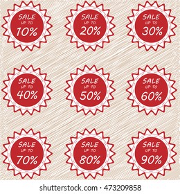 Sale red label vector set