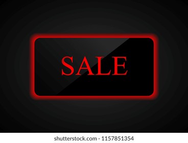 sale red neon - marketing banner