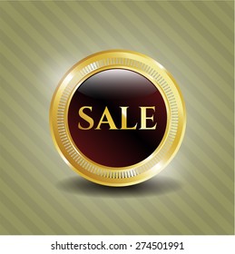 Sale red shiny badge