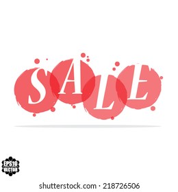 Sale red speech bubble vector design.