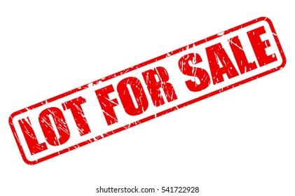 LOT FOR SALE red stamp text on white