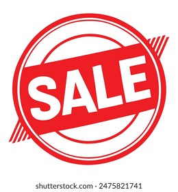 Venta de sello rojo en Vector
