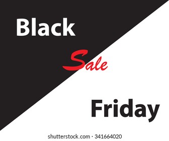 Sale in red text for Black Friday. Vector illustration format. Saved in illustrator version 10.