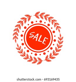 Sale red vector banner