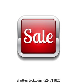 Sale Red Vector Icon Button