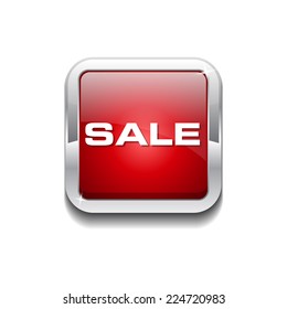 Sale Red Vector Icon Button