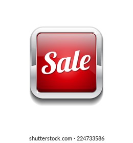 Sale Red Vector Icon Button