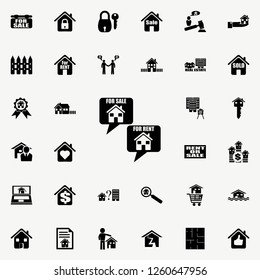 sale and rent of apartments icon. Real estate icons universal set for web and mobile