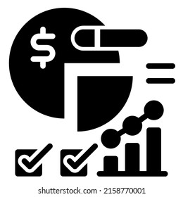 Diseño de icono Informe de venta, ilustración vectorial, mejor utilizado para presentaciones
