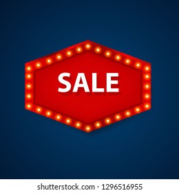 Sale Retro Billboard Vector