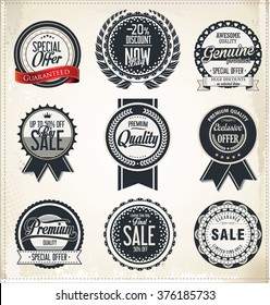 Sale retro vintage badges and labels