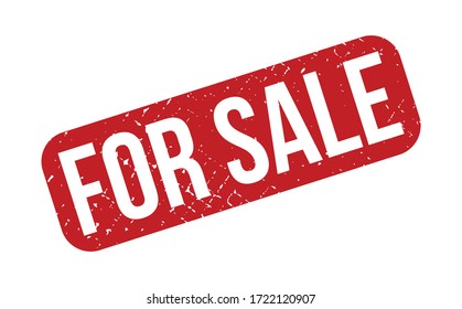 For Sale Rubber Stamp. Red For Sale Rubber Grunge Stamp Seal Vector Illustration - Vector