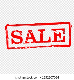 sale, rubber stamp - Vector 