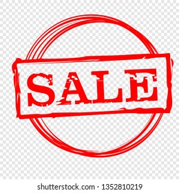 sale, rubber stamp - Vector 