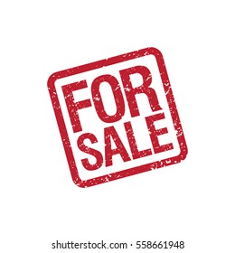 For Sale rubber stamp, vector