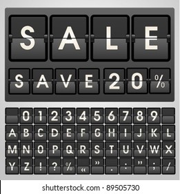 Sale save panel. Online shopping buy now concept. Shopping panel, letters, banners, coupons and calculations. Easy editable for You design.