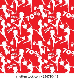 Sale seamless pattern