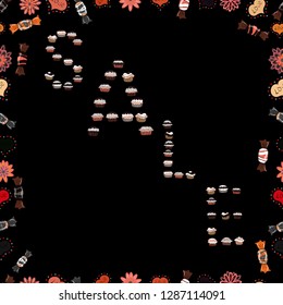 Sale. Seamless pattern. Premium handmade vector lettering and calligraphy phrase for social media, greeting card, t-shirt, banners and posters. Vector. Illustration in black, brown and gray colors.
