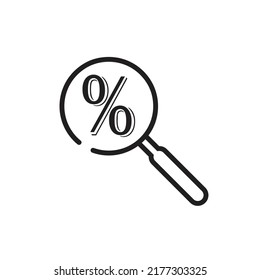 Sale search icon design. vector illustration