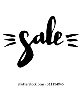 Sale set. Drawn lettering. Vector sale typography. Usable for cards and posters, sale billboards and signs. Sale banner design.