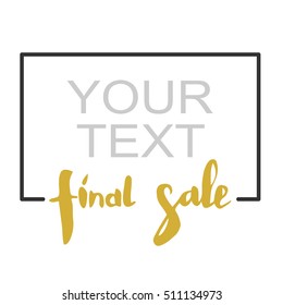 Sale set. Drawn lettering. Vector sale typography. Usable for cards and posters, sale billboards and signs. Sale banner design.