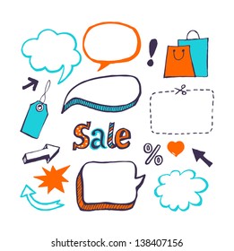 Sale set. Hand draw