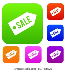 Sale set icon in different colors isolated vector illustration. Premium collection