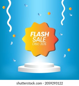 Sale set vector badges template flash sale label symbols