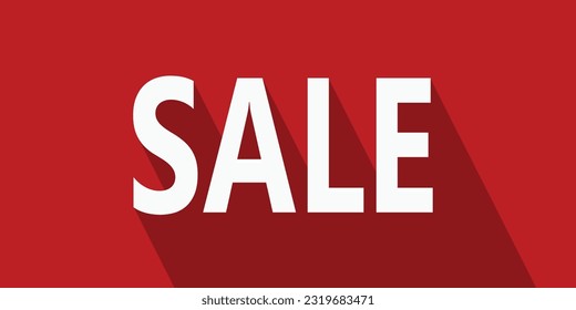sale with shadows on redblackground 