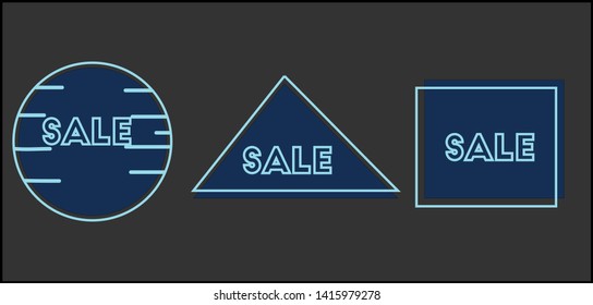 sale shapes for advertising holiday shop