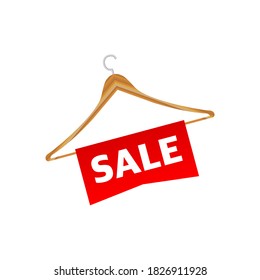 Sale shop hanger. Business banner. Vector illustration.