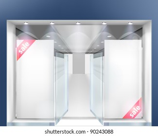 Sale in shop. Vector illustration.