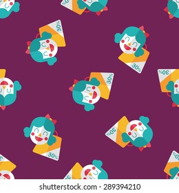 SALE Shopaholic flat icon,eps10 seamless pattern background