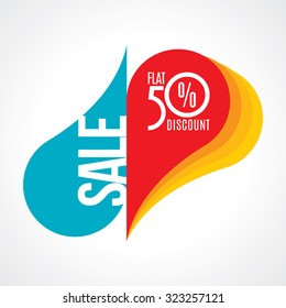 sale shopping background and label for business promotion