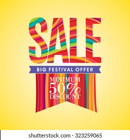 sale shopping background and label for business promotion