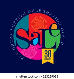 sale shopping background and label for business promotion