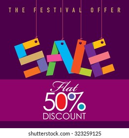 sale shopping background and label for business promotion
