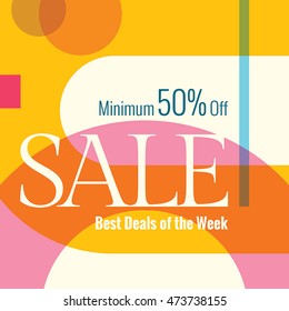 Sale shopping background and label for business promotion