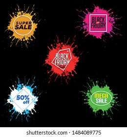 Sale shopping banners.Discount special offer symbols. Web badges, splash and stickers. Best offer. Vector