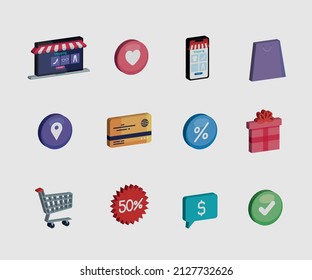 Sale and shopping icons various design elements