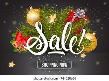 Sale Shopping Now Lettering