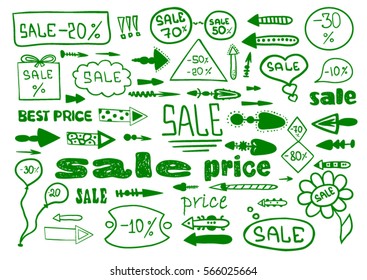 Sale shopping signs design