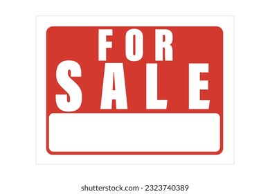 For Sale Sign board, vector illustration.