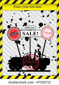 sale sign card or wallpaper for markets