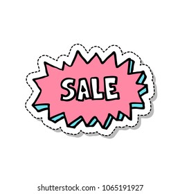 sale sign doodle icon