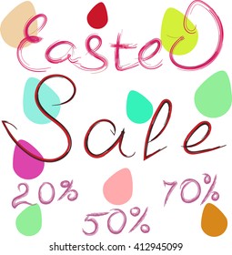 for sale sign. easter, discount, marketing.