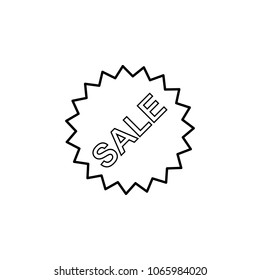sale sale sign icon. Element of simple icon for websites, web design, mobile app, info graphics. Thin line icon for website design and development, app development on white background