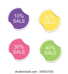 Sale sign icon. Special offer symbol. Round stickers. 