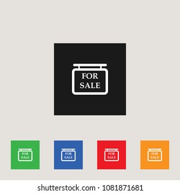 For sale sign icon, stock vector illustration, EPS10.