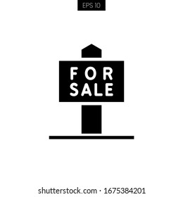 For Sale Sign Icon Vector Illustration Logo Template. For Any Purpose